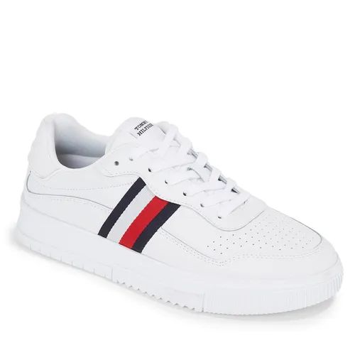 Sneakers Tommy Hilfiger Supercup Leather Stripes FM0FM04824 White YBS