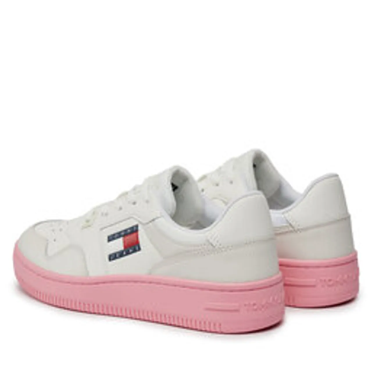 Sneakers Tommy Jeans Tjw Retro Basket Ess EN0EN02505 Ecru / Pink Alert THW