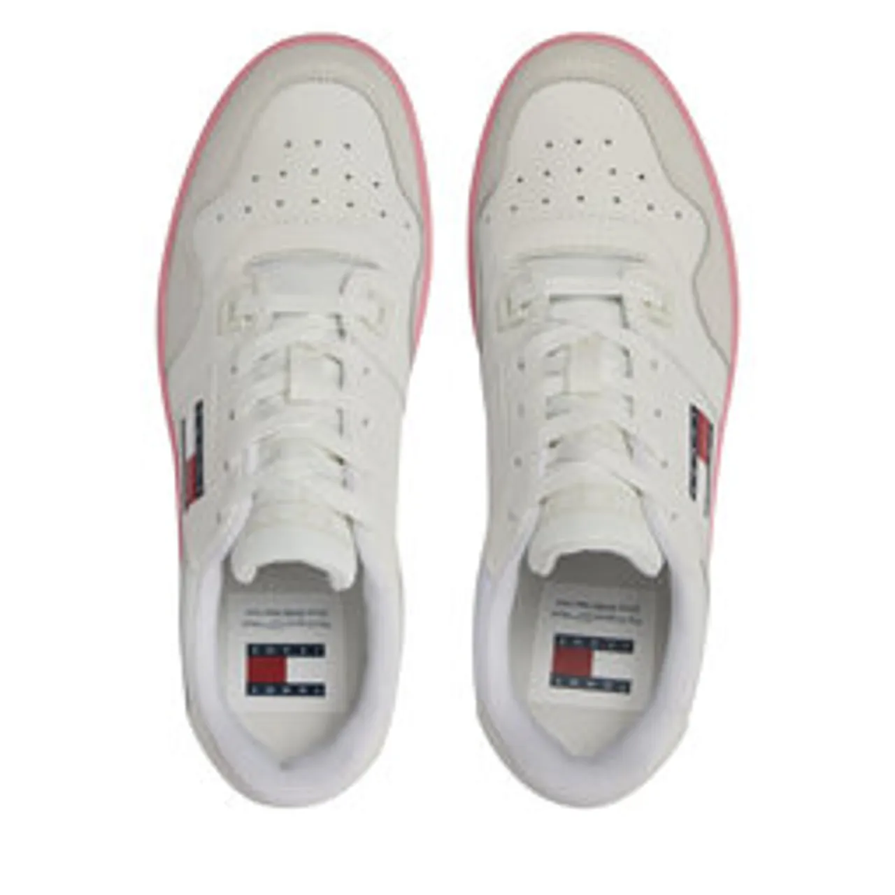 Sneakers Tommy Jeans Tjw Retro Basket Ess EN0EN02505 Ecru / Pink Alert THW