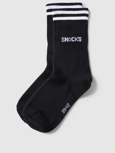 Snocks Socken mit Streifenmuster Modell 'Retro' im 2er-Pack in Black