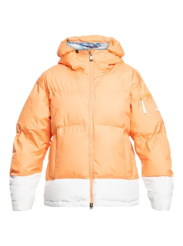 Snowboardjacke ROXY "Chloe Kim Puffy" Gr. S, orange (mock orange) Damen Jacken Übergangsjacken