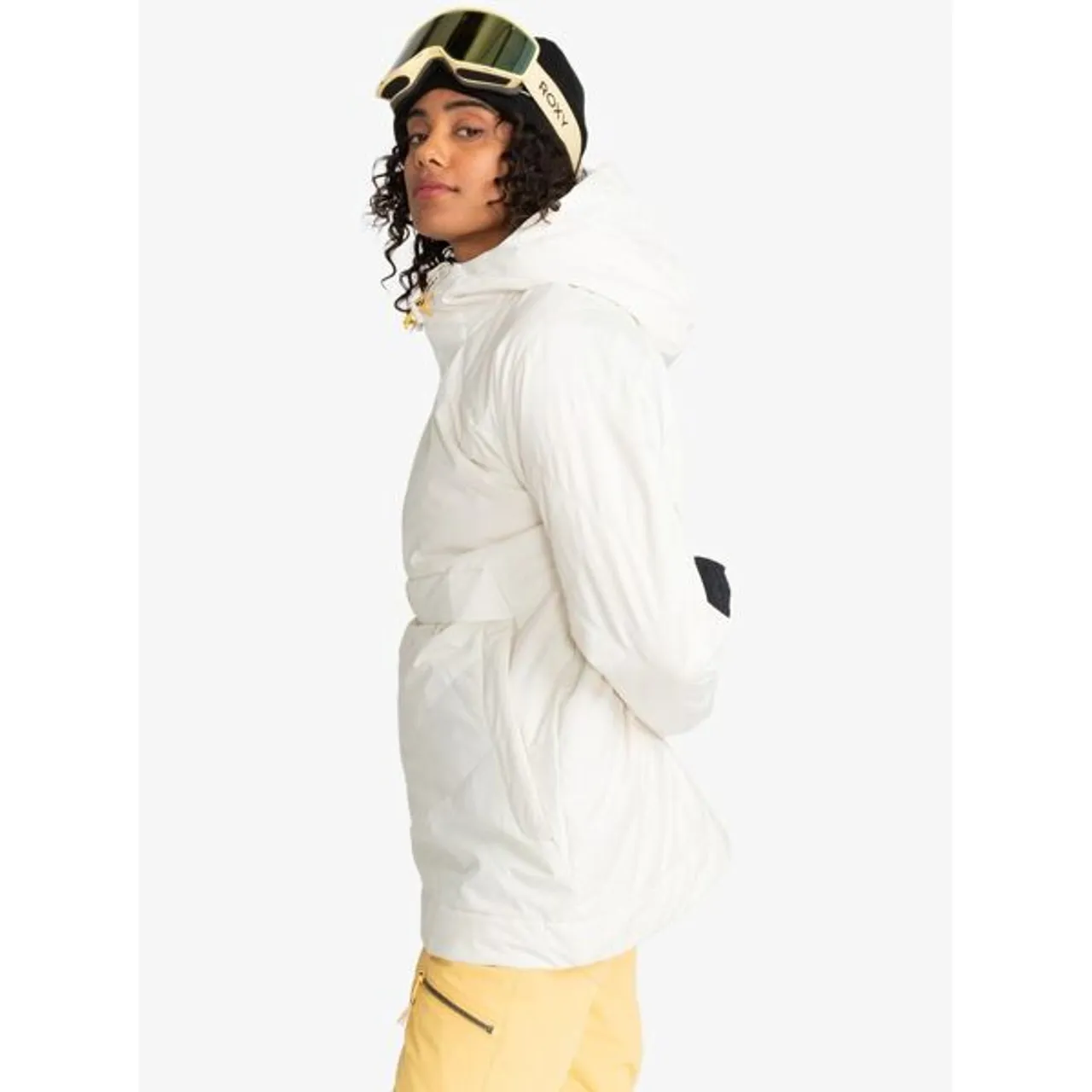 Snowboardjacke ROXY "Radiant Lines Overhead" Gr. L, beige (egret) Damen Jacken Übergangsjacken