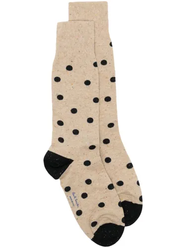 Socken mit Polka Dot-Intarsie