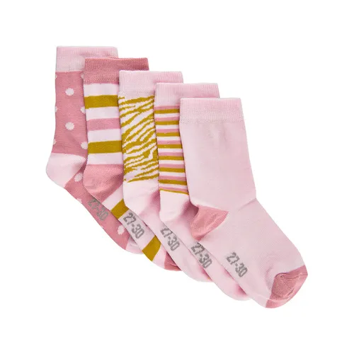 Socken MULTI PATTERN 5er-Pack in rosa/weiß