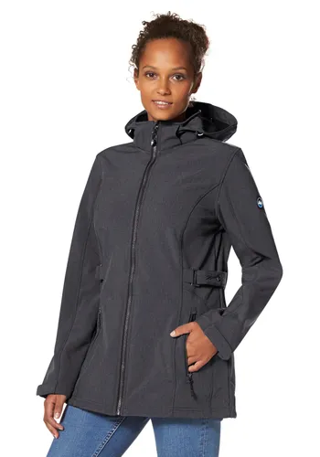 Softshelljacke POLARINO Gr. 54, grau (anthrazit, meliert) Damen Jacken Sportjacken auch in Großen Größen erhältlich