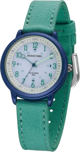 Solaruhr JACQUES FAREL "ORSO 3105" Armbanduhren grün Kinder Kinderuhren