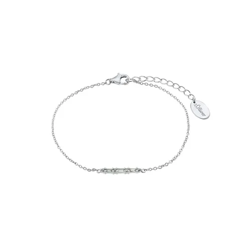 s.Oliver - Armband für Damen, 925 Sterling Silber, Zirkonia synth., Glas Armbänder & Armreife