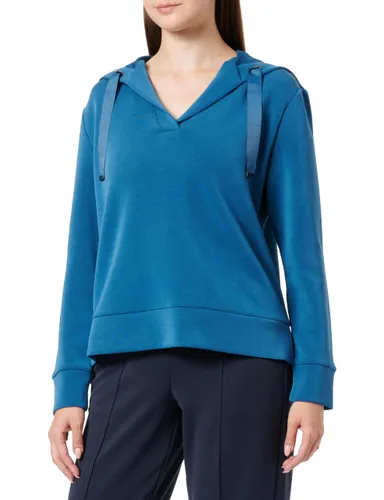 s.Oliver BLACK LABEL Damen Sweatshirt mit Kapuze Blue Green