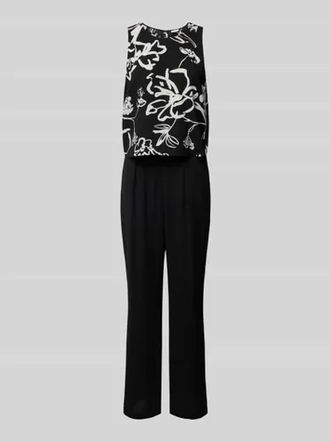 s.Oliver BLACK LABEL Jumpsuit mit floralem Muster in Black