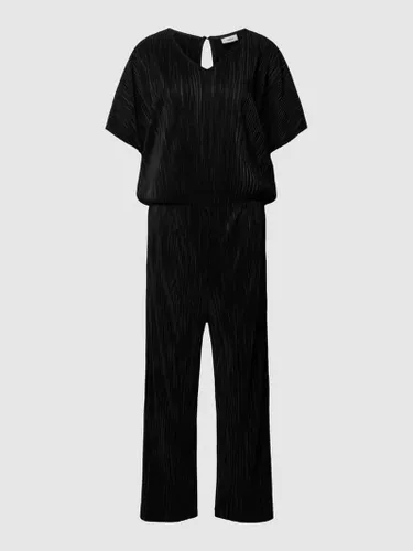 s.Oliver BLACK LABEL Jumpsuit mit Plisseefalten in Black