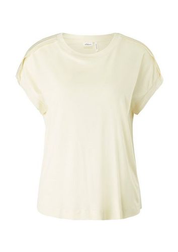 s.Oliver BLACK LABEL Kurzarmshirt T-Shirt aus Viskose Blende
