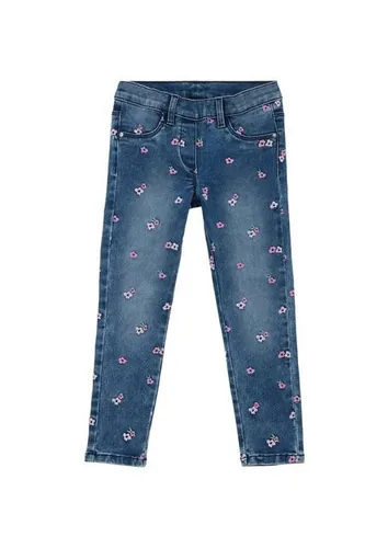 s.Oliver Junior 5-Pocket-Jeans mit Blumenstickerei und Stretch