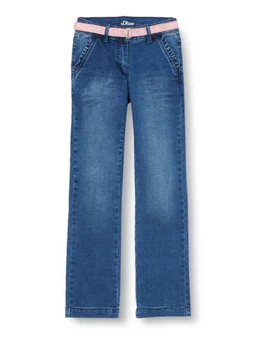 s.Oliver Junior Girl's 2127777 Jeans mit Glitzergürtel