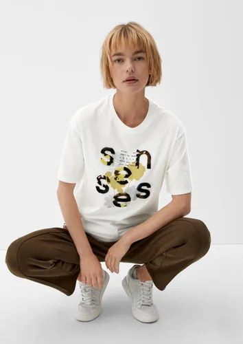 s.Oliver Kurzarmshirt Bedrucktes T-Shirt aus Baumwolle