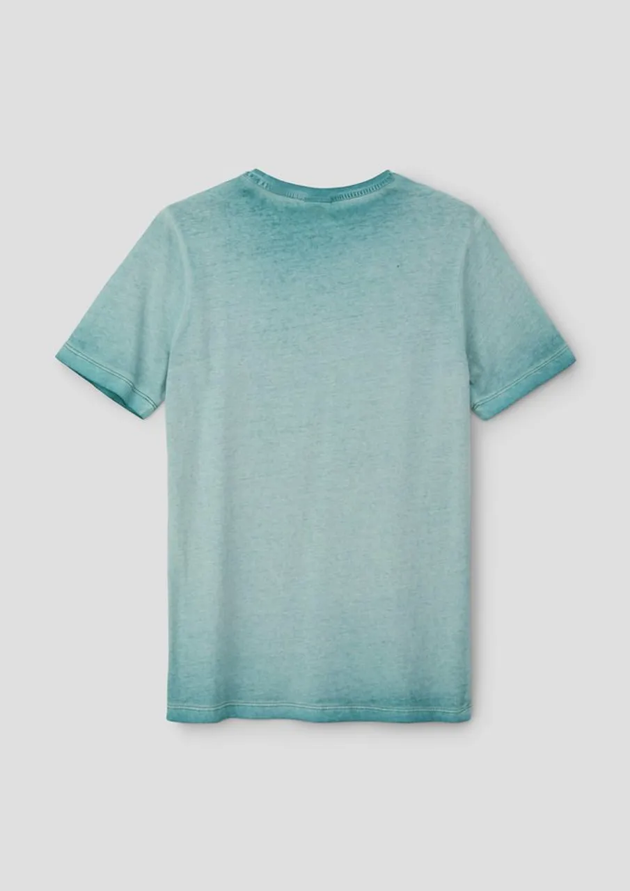 s.Oliver Kurzarmshirt T-Shirt mit Garment Dye Garment Dye