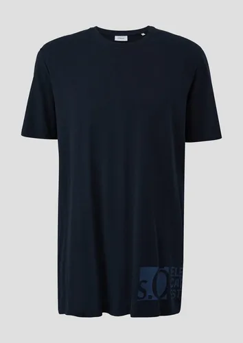 s.Oliver Kurzarmshirt T-Shirt mit Logo-Patch Garment Dye, Artwork