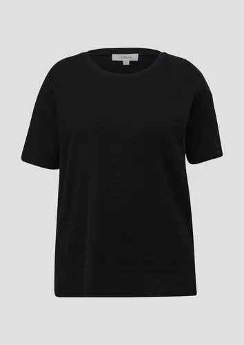 s.Oliver Kurzarmshirt T-Shirt mit Musterstruktur