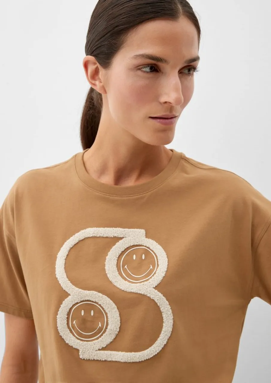 s.Oliver Kurzarmshirt T-Shirt mit Smiley®-Print