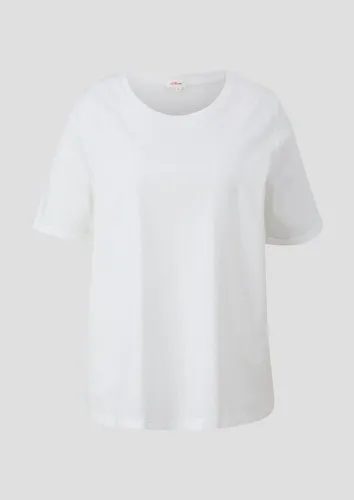 s.Oliver Kurzarmshirt T-Shirt mit Umschlag am Ärmel