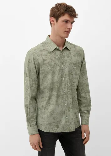 s.Oliver Langarmhemd Regular: Hemd aus Viskosemix