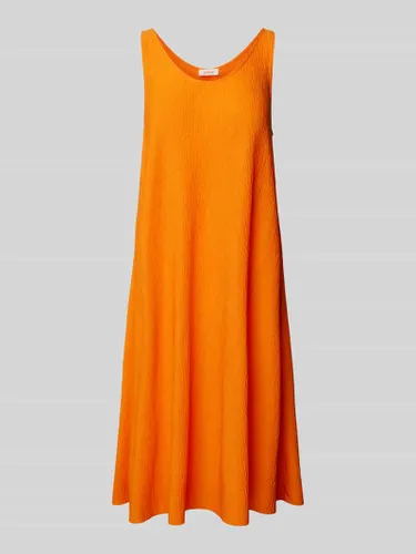 s.Oliver RED LABEL Knielanges Kleid mit Plisseefalten in Orange