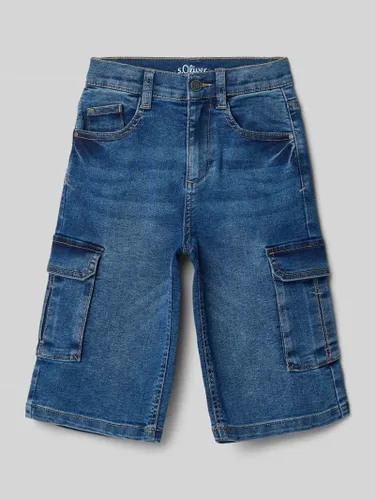 s.Oliver RED LABEL Loose Fit Jeansshorts im 5-Pocket-Design in Blau