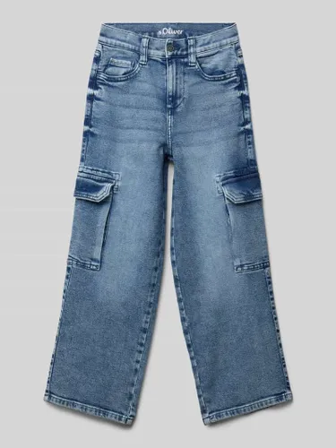 s.Oliver RED LABEL Regular Fit Jeans mit Cargotaschen in Blau