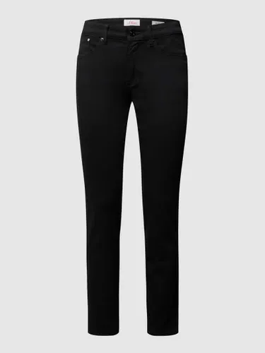 s.Oliver RED LABEL Slim Fit Jeans mit Stretch-Anteil Modell 'Betsy' in Black