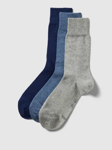 s.Oliver RED LABEL Socken mit Label-Detail im 3er-Pack in Blau