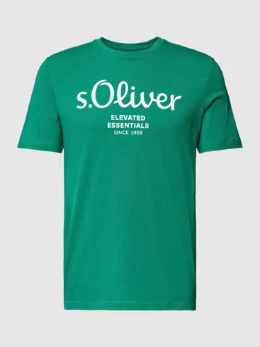 s.Oliver RED LABEL T-Shirt mit Label-Print in Gruen