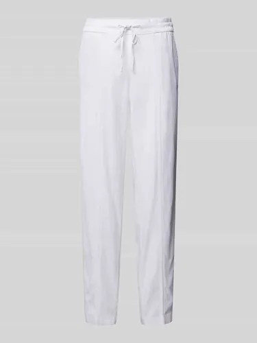 s.Oliver RED LABEL Tapered Fit Stoffhose mit Tunnelzug in Weiss