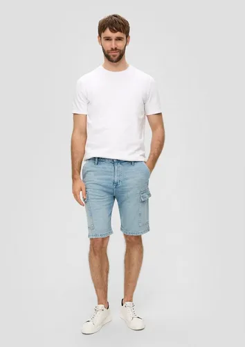 s.Oliver Stoffhose Jeans-Shorts / Regular Fit / High Rise / Straight Leg / Cargotaschen