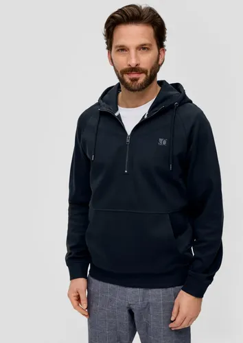s.Oliver Sweatshirt Hoodie-Sweatshirt aus Baumwollmix Kontrast-Details