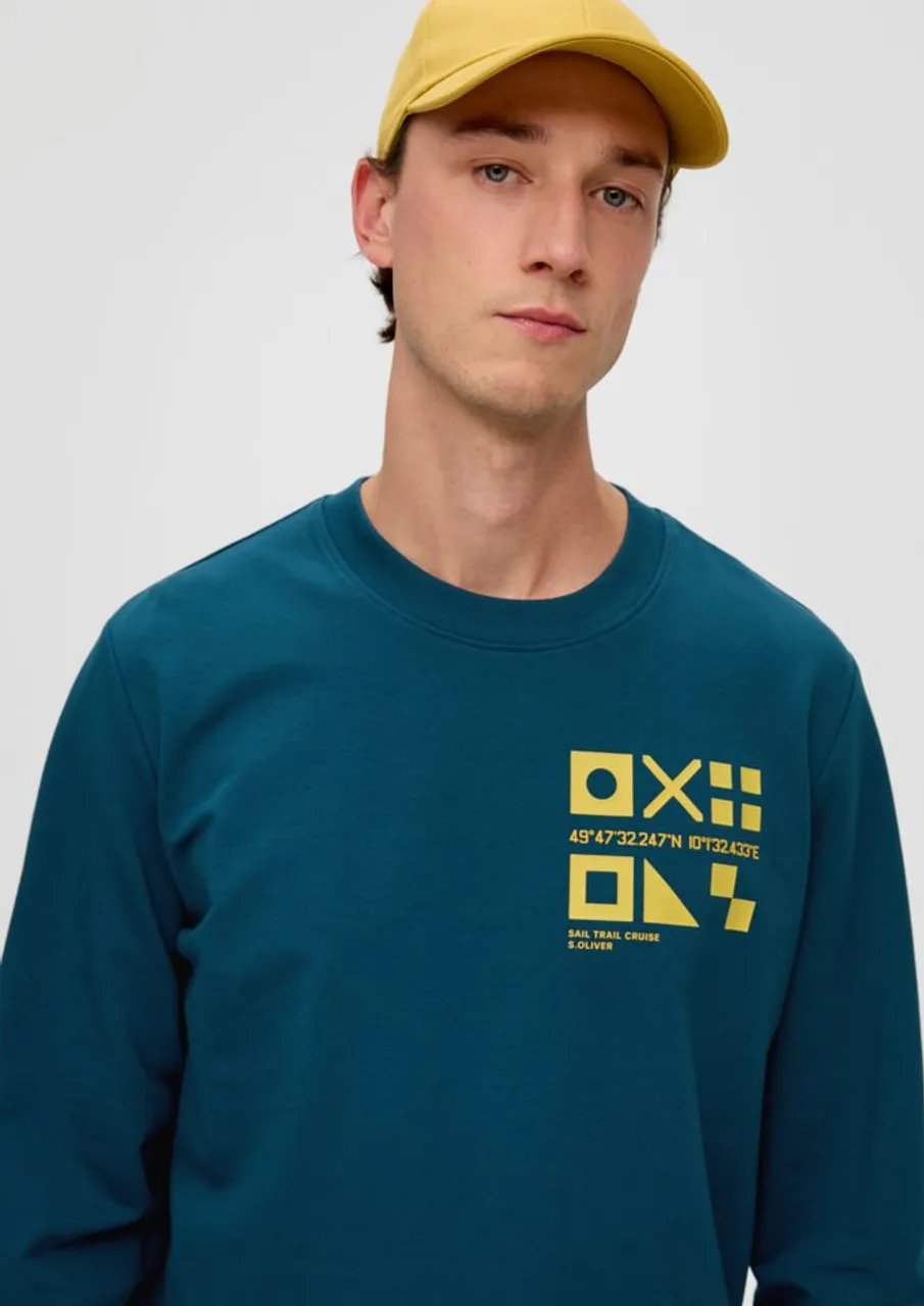 s.Oliver Sweatshirt Sweatshirt aus Baumwollstretch