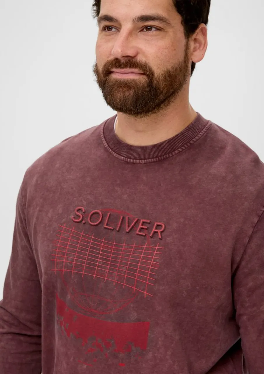 s.Oliver Sweatshirt Sweatshirt mit Grafik-Print