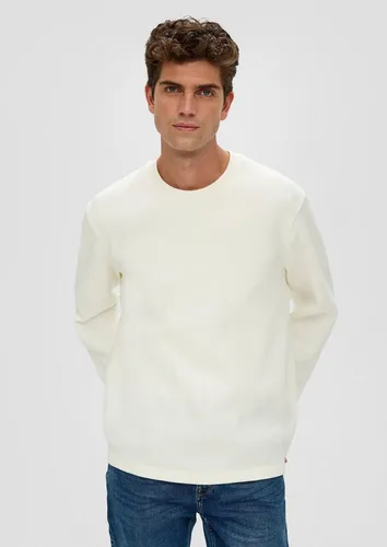 s.Oliver Sweatshirt Sweatshirt mit Waffelpiqué-Struktur