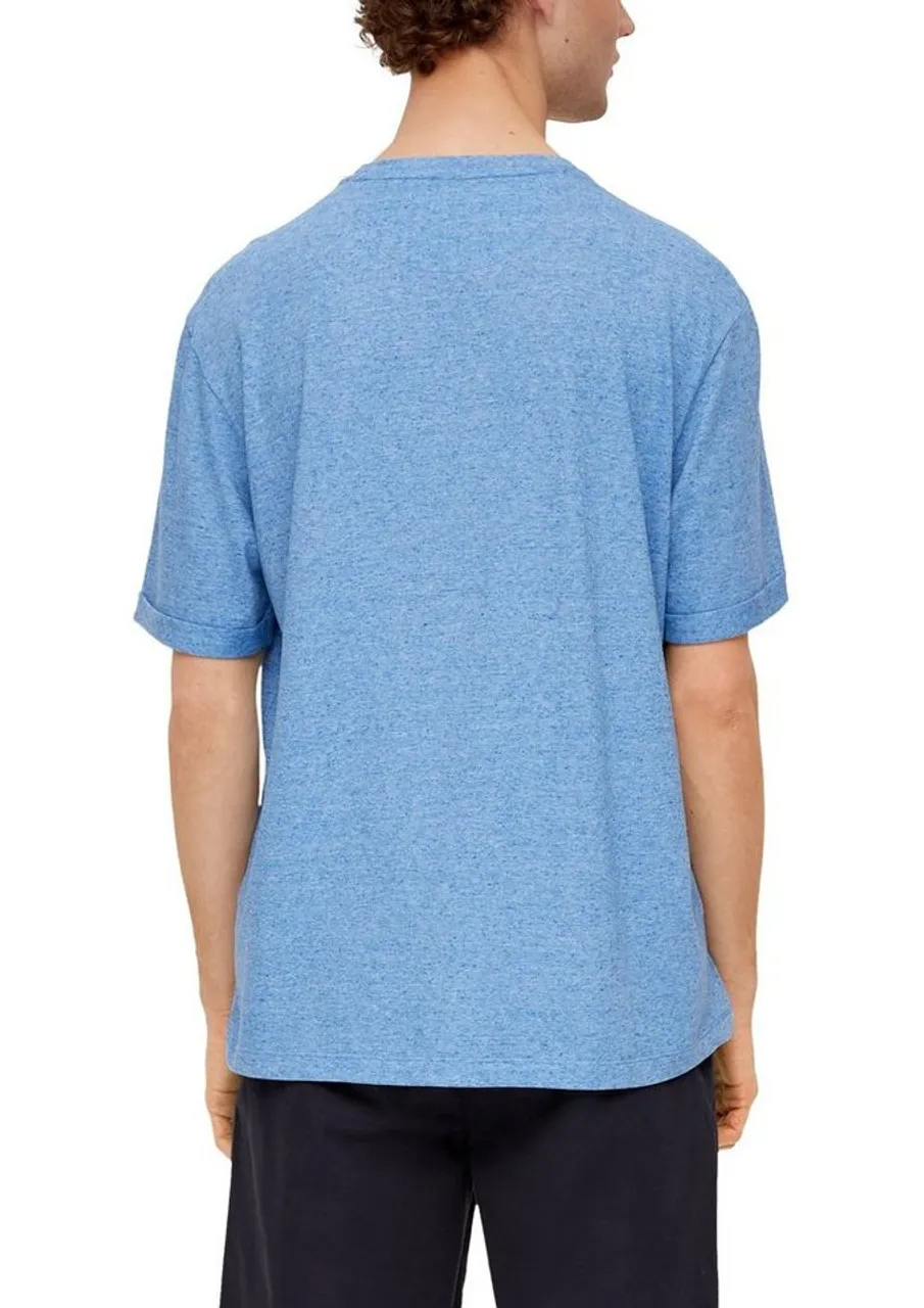 s.Oliver T-Shirt - meliertes T-Shirt kurzarm - mit Frontprint