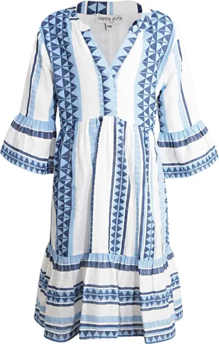 Sommerkleid HAPPY GIRLS "dress" Gr. 134, N-Gr, blau (light blue) Mädchen Kleider Langarm