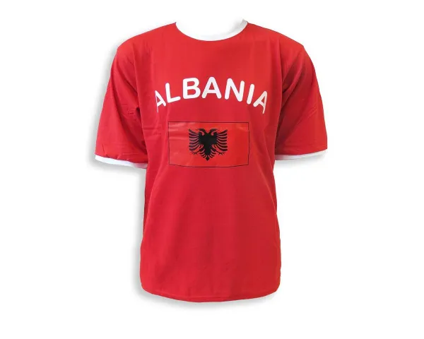 Sonia Originelli T-Shirt Fan-Shirt "Albania" Unisex Fußball WM EM Herren T-Shirt