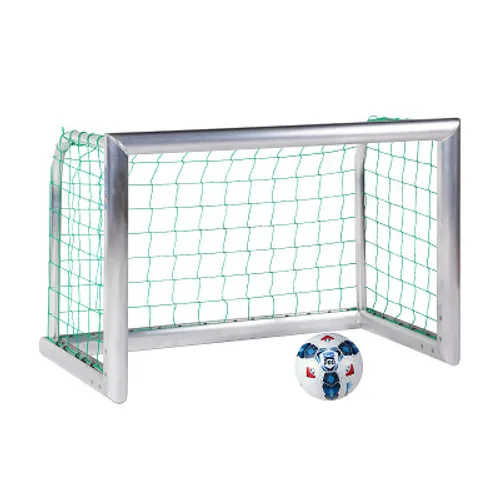 Sport-Thieme Mini-Fußballtor "Professional Kompakt", Alu-Naturblank, Inkl. Netz, grün (MW 10 cm), 1,20x0,80 m