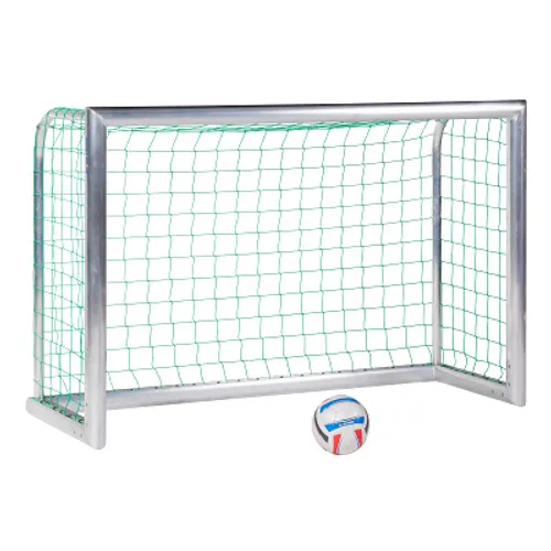 Sport-Thieme Mini-Fußballtor "Professional Kompakt", Alu-Naturblank, Inkl. Netz, grün (MW 10 cm), 1,80x1,20 m