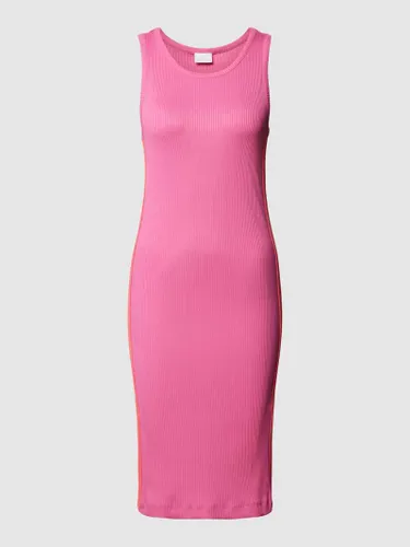 Sportalm Knielanges Kleid in Ripp-Optik in Pink