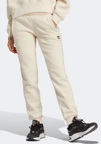 Sporthose ADIDAS ORIGINALS "ADICOLOR ESSENTIALS FLEECE SLIM" Gr. XL, N-Gr, weiß (wonder white) Damen Hosen Sporthosen