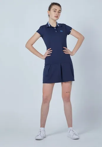 SPORTKIND Tenniskleid Golf Polo Kleid Mädchen & Damen navy blau