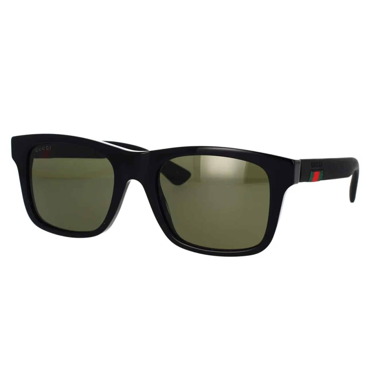 Sportliche Sonnenbrille mit Web-Einsatz Gg0008S 001 Gucci