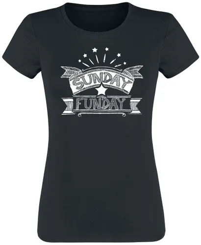 Sprüche Sunday Funday T-Shirt schwarz in M