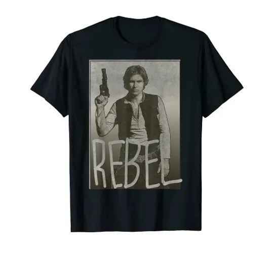 Star Wars Han Solo REBEL Portrait Graphic T-Shirt T-Shirt