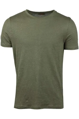 Stenströms Fitted Body T-Shirt Rundhals dunkelgrün, Einfarbig