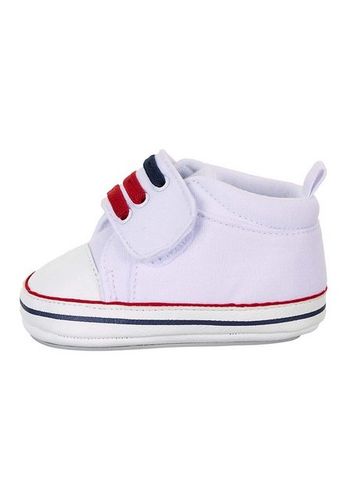 Sterntaler® »Baby-Schuh« Krabbelschuh (1-tlg) Baby Krabbelschuhe - Baby-Schuh mit elastischen Schnürsenkeln in Weiß - Flexible Schuhe aus Canvas mit a...