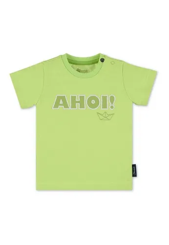 Sterntaler® Kurzarmshirt Kurzarm-Shirt (1-tlg) Baby Shirt - Kurzarmshirt Kinder - Kurzarm-Shirt mit Druck 'AHOI' in Hellgrün - T-Shirt Kinder aus Jers...